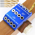 BLEKOO Blue Angled Drill Guide Jig with 4 Bits for Wood Posts & Cable Railing Lag Screw Kit, Durable All Metal Drill Jig for Drilling 30°, 45°, 90° Degree Angle Holes - color: Blue