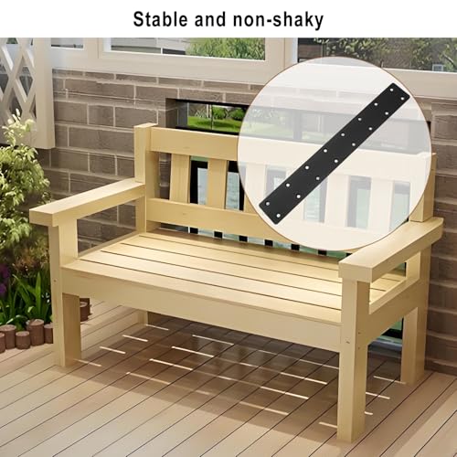 6packs Straight Steel I Shape Flat Plate,Heavy Duty Mending Plate 14.7"x2" for Wood DIY Projects - Large Connector Brace,Post to Beam Connectors Repair Bracket,Joining Brackets