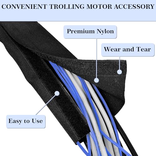 60 Inch Neoprene Trolling Motor Cable Sleeve, Black