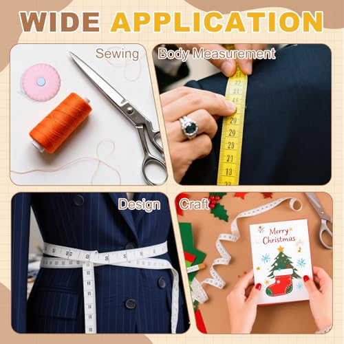 HARFINGTON 2Pcs Soft Tape Measure 79" Double Scale Retractable Mini Cartoon Measuring Tape Cute Tape Measurer for Sewing Craft Cloth Fabric Tailor Weight Loss Body Measurements, Purple - color: Purple