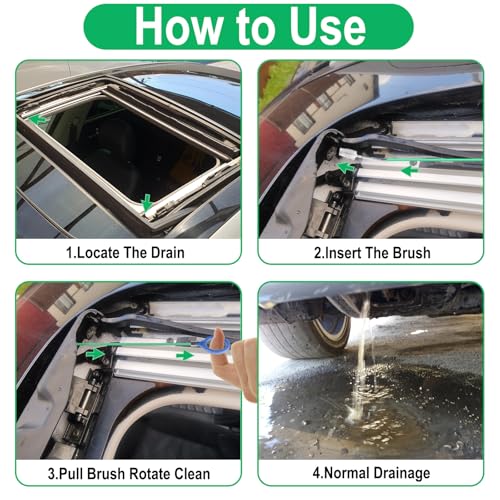 Auto Sunroof Drain Cleaning Tool, 196 Inch Flexible Tube Cleaning Brush - size: 196 Inch