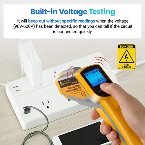 Etekcity Dual Laser Infrared Thermometer Temperature Gun, -58°F ~1022°F - color: Yellow 2 Laser, style: Advanced