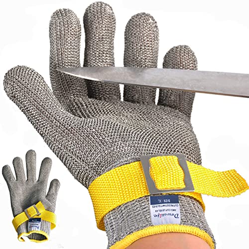 Dowellife Level 9 Cut Resistant Glove, Grey, X-Large, 2 Pcs - size: X-Large (Pack of 2)