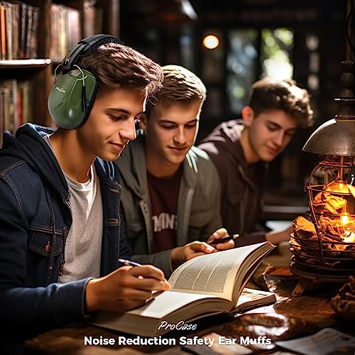 ProCase Hearing Protection Ear Muffs SNR 33dB, Noise Cancelling Headphones - color: 1 - Armygreen