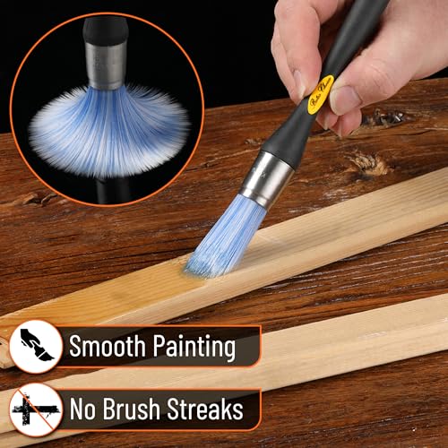 Bates- Trim Brush, 0.75 Inch, Edge Painting Tool, Trim Paint Brushes, Trimmer Edger, Trim Brush - color: Orange-black, size: 0.75 inch, 1 Pack