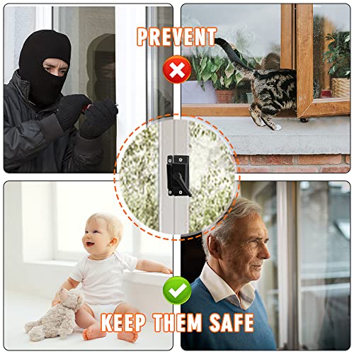 Window Sash Lock Black Security Sliding Window Locks & Sash Locks ZUONAI 2 Pack Cam Sash Locks for Double Hung Window Latch Lock Security Vinyl Window Sash Lock and Keeper Replacement Parts & Hardware - color: Black