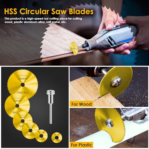 44 Pcs Gold Cutting Wheel Set Compatible with Plastic for Rotary Tool - color: Gold