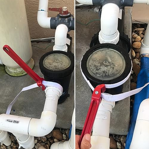 3 PCS 12 Inch Multi-Purpose Strap Wrench, Adjustable Nylon Pipe Opener, Double Layered Thickened Strap for Oil Filter