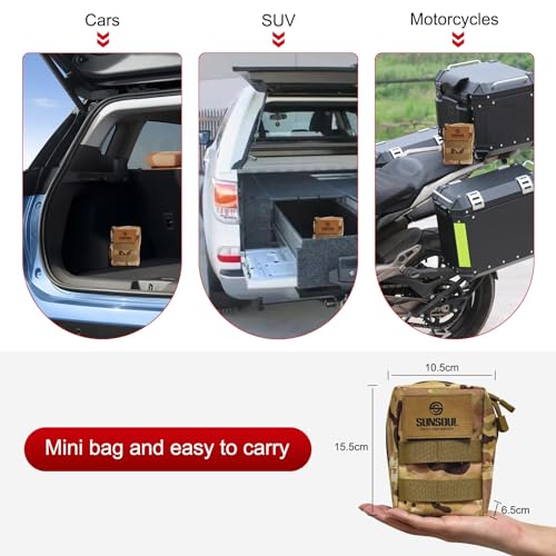 SUNSOUL Tire Repair Kit - 40PCS Heavy Duty Tire Plug Kit with Storage Bag, Universal Zinc Alloy Puncture Repair Tools for Car, Motorcycle, Truck, ARB, ATV, UTV, Tractor, RV, SUV, Trailer