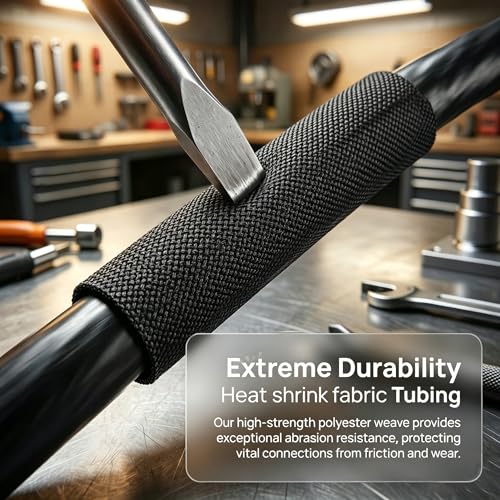 Automotive Wire Tubing, 10ft 3/4" Wrap Around Heat Shrink Cable Protector - size: 10ft - 3/4"(20mm)