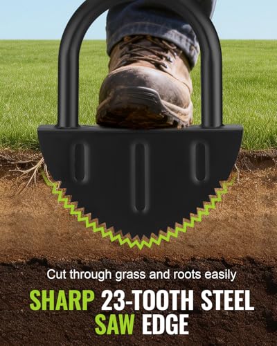 WORKPRO 40-Inch Edger Lawn Tool, Half Moon Saw Tooth Lawn Edger