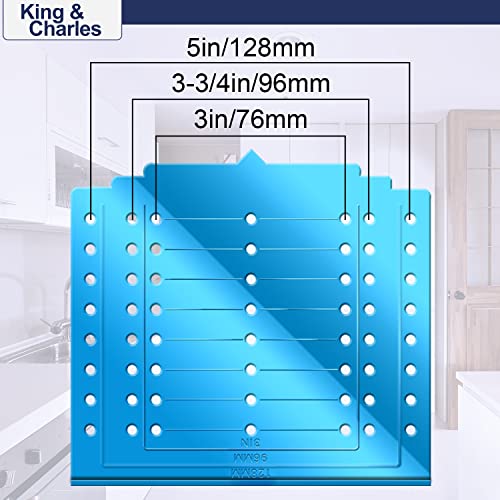 King&Charles Cabinet Hardware Template&Center Punch for Handles Knobs Pulls - size: Classic Align Sizes