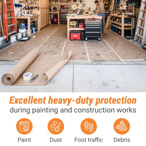 Floor Protection Natural Brown Rosin Paper 18" x 166 ft - style: 249 sq ft (18" x 166' Roll)