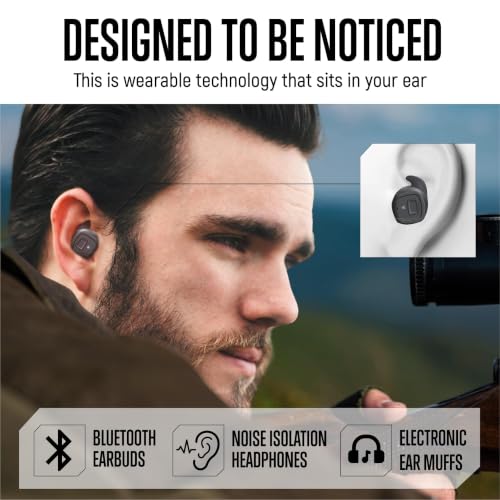GLORYFIRE Bluetooth Shooting Ear Protection & Clear Sound, Deep Black - color: Deep Black