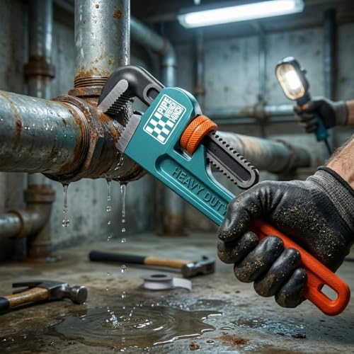 4Pcs Pipe Wrench, 8”,10",12”,14” Adjustable Straight Plumbing Wrench Set, High Drop-Forged jaws, Professional Pipeline Tool for Water Pipe Fittings, Mechanical assembly, Workshop Operations - size: 8.10.12.14inch