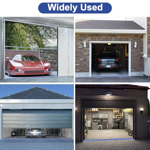 ToLanbbt 10Ft/3.05M Universal Garage Threshold Seal Strip with 300ml Black Sealants/Adhesives, Garage Door Bottom Weatherproof Strip Rubber DIY Weather Stripping Replacement (Grey-Blue Line) - color: Grey+Blue, size: 10 Ft (incl. 1 adhesive)