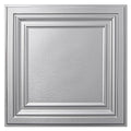 Art3d Paintable 3D Ceiling Tiles, 2 x 2 ft, 13-Pack, Argent Silver - color: Brushed Silver, size: 24"x24"