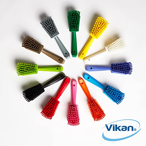 Vikan 419288 Brush,Washing,Stiff,10",PP/PBT,Gray