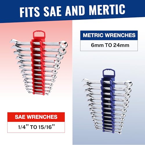 WORKPRO 8-Piece Magnetic Socket and Wrench Organizer Set