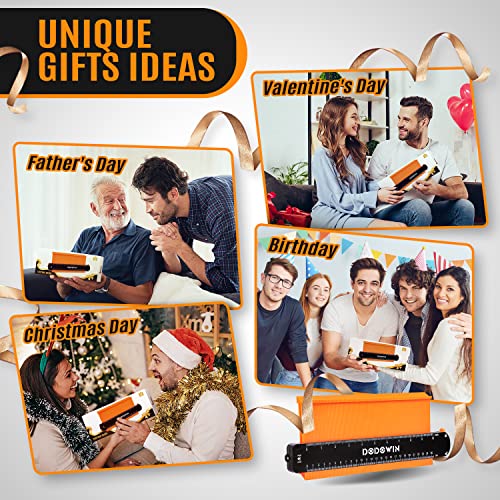 DODOWIN 10 Inch Contour Gauge with Lock, Gifts for Men, Dad and Husband - color: Orange-10 In.