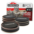 X-Protector Furniture Sliders - 8 PCS 3 1/2" Moving Pads for Any Flooring - size: 8 PCS 3.5", Any Surface
