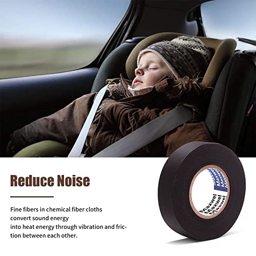 Wire Harness Tape, Automotive Cloth Electrical Tape | 3/4" x 50 FT, Chemical Fiber Cloth, High Temp, Wiring Harness Loom, Auto Electrical Wrap, Protection, Insulation, 1 Piece