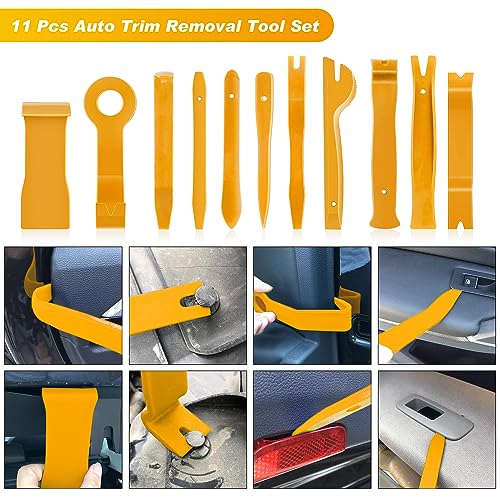 GOOACC 19Pcs Trim Removal Tool Set with Storage Bag - color: Yellow