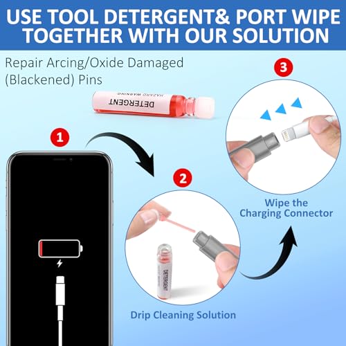 iPhone Cleaning Kit for Charging Port, Cleaner Kit for AirPod Phone, Grey - color: Grey