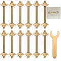 13 Pcs Furniture Fastening Connectors with Wrench,Countertop Connector,Table Top Fasteners for Butcher Blocks, Tables, and Bed Frames with Bolt and Nut Hardware, Draw Bolts, and Miter Bolts