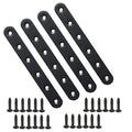 Alise Flat Bracket ,6-1/5in Black Mending Plate Flat Brace for Wood Shelves - color: Black, size: 6-1/5 Inch
