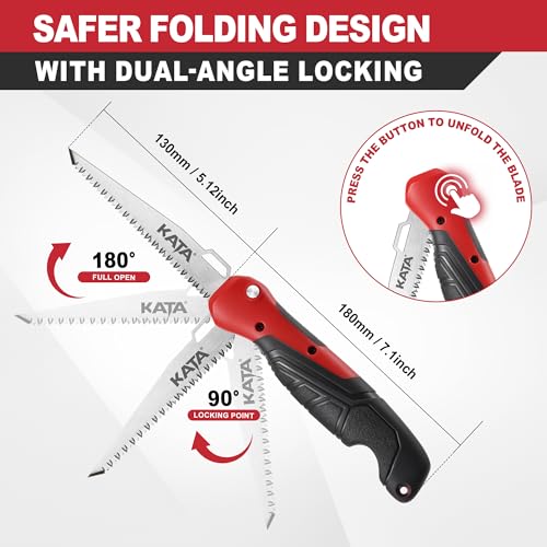 KATA 5-in-1 Folding Hand Saw with 4 Interchangeable Blades in Canvas Bag - color: 5in1