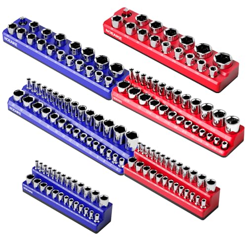 6-Pack 1/2,3/8,1/4 Magnetic Socket Organizer SAE & Metric - size: 1/2",3/8",1/4"SAE&METRIC/6PCS
