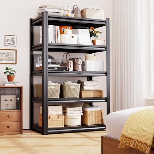 72''H 45''W 20" D Storage Shelves Garage Shelving,Adjustable 5 Tier Utility Steel Shelf, Heavy Duty Metal Shelving, Shelving Units and Storage Rack fo Kitchen Pantry Laundry - size: Metal/46"Wx20"Dx71"H