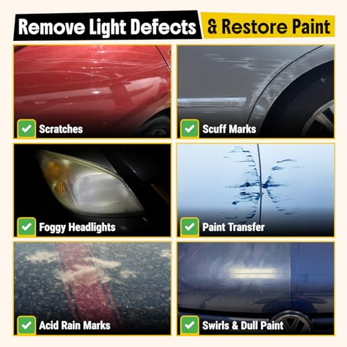 Carfidant Scratch & Swirl Remover - Polishing, Rubbing & Buffing Compound for Car Paint Repair - Restores Shine & Enhances Gloss, 16.9 fl oz - style: Scratch Remover 16oz