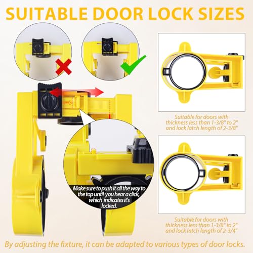 Door Hinge Jig with Door Lock Installation Kit,Door Hinge Mortiser Template - size: C