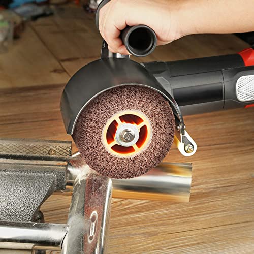 Non Woven Burnishing Wheel, 4.33" x 4", 110x100mm, for Burnishing Polishing Machine, 3/4 Inch Arbor - style: Burnishing Wheel #80