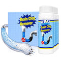 Drain Clog Remover Powder 4 Pack, Sink & Drain Cleaner Fast-Acting Foaming for Hair, Grease, Kitchen Sink & Toilet Clogs, Powerful Pipe Cleaning Solution for Showers & Drains, 480g
