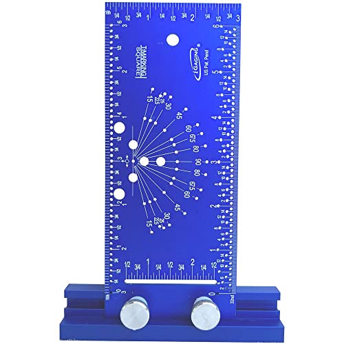 iGaging T-Marking Square Rule 6" Bevel Gauge Center Finder Set EZ Marking Hole