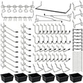 Pegboard Hooks Assortment, for Organizing Various Tools, with Pegboard Bins, 165 PCS, 80 of Which are Locks - style: 165PCS