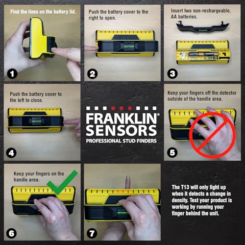 Franklin Sensors ProSensor T13 Stud Finder, 13-Sensor Wall Scanner - size: Large