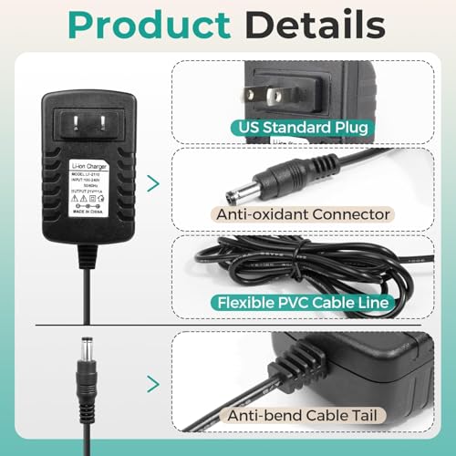 2 Pcs 21V Charger Compatible with Saker Mini Chainsaw Battery SK1804D