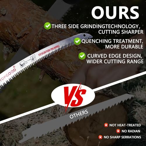 9"/12"/15" Arc Edge Reciprocating Saw Blade, 7TPI Japanese Teeth with Curved Edge Wood Pruning Saw Blades for Tree Trimming, Wood Cutting (3 Pack) - size: 9+12+15 Inch