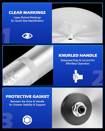 OMT Truck Hub Seal Installer Kit Compatible with Class 7 8 Trucks - size: 4-13/16 to 6-5/16 in.