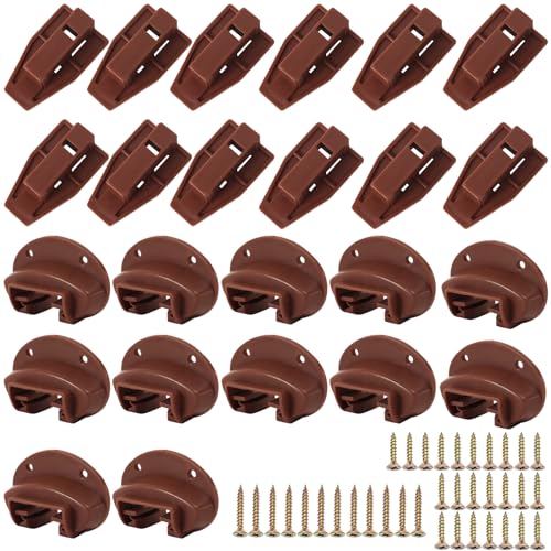 12 Set Drawer Guide Kit, Enhanced Commercial Slide Style Drawers for Kenlin Rite-Trak II 168, Vaughan Bassett, Legacy, Replacement Dresser Drawer Slides Repair Kit with Roller (12 Pack) - style: Drawer Slides 12 Pack