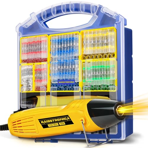 haisstronica Solder Seal Wire Connectors with 350W Mini Heat Gun, 450PCS - size: 450PCS
