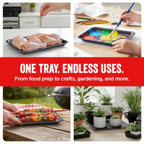 Hygloss White Foam Trays for Food & Crafts, 5.75 x 8.25 Inch, Pack of 50 - color: White, size: 5.75 x 8.25-Inch, style: 50 Pieces