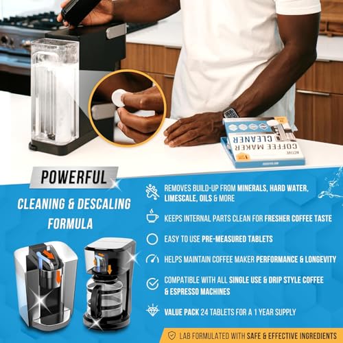 ACTIVE Washer Dishwasher Disposal & Coffee Cleaner Tablets - 96 Tabs Includes Washing Machine Cleaner, Dishwasher, Disposer, Coffee Maker Descale Tabs - Deep Clean & Refresh Appliance - 1 Year Supply - style: 96 Tablets Appliance Cleaning Bundle - Coffee