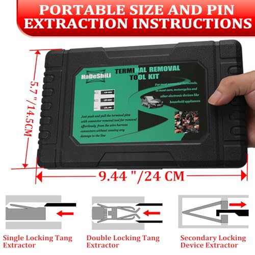 41 Pcs Terminal Pin Removal Tools with Blow-Molded Case, Red - color: Red