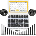 KADRICK 2240PCS M3 Screw Assortment,Hex Socket Button & Cap Head M3 Screws - size: M3 2240Pcs 4-35mm
