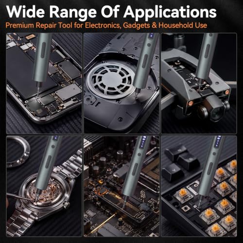 LIFEGOO 167 in 1 Electric Screwdriver Set: Mini Electric Screwdriver Cordless with Extension Rod & Pry Tools, Electronic Power Screwdriver Repair Tool Kit for RC, Computer, PC Building, Laptop